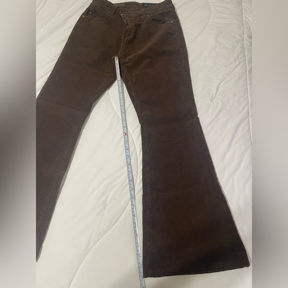 Ag Adriano Goldschmied Brown Boot Cut Flared Corduroy - Picture 9 of 9